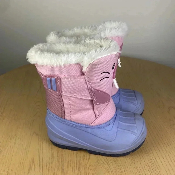Cat & Jack Toddler Toddler Girl’s Size 6 Snow Boots Walrus Pull On Winter Boots - Picture 2 of 9